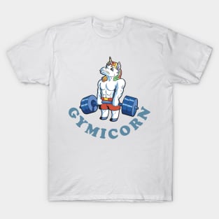 Funny Gymicorn the Unicorn train Hard for gains T-Shirt